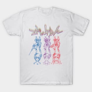 NERV Genesis Of Psychedelic Mecha Neon EVA 01 0 02 T-Shirt